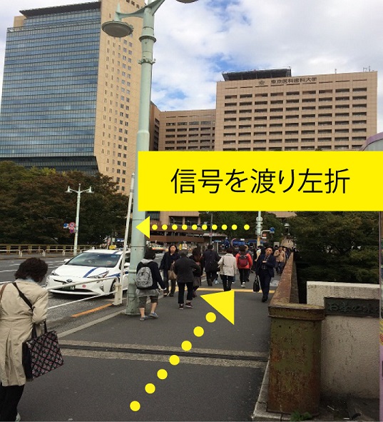 JR中央線 御茶ノ水駅から中村かえる整体院までの道のり